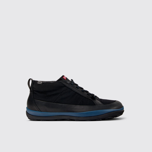 Side view of Peu Pista PrimaLoft® Black ankle boots for men