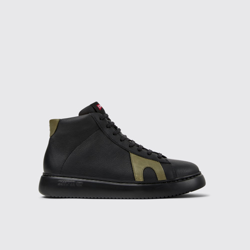 Image of Side view of Runner K21 Multicolor Leather Sneaker Boots for Men.