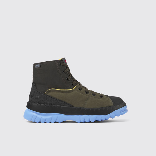 Image of Side view of Teix Green ankle boots for men