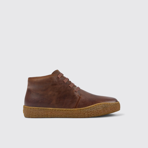 Image of Side view of Peu Terreno Brown leather shoes for men