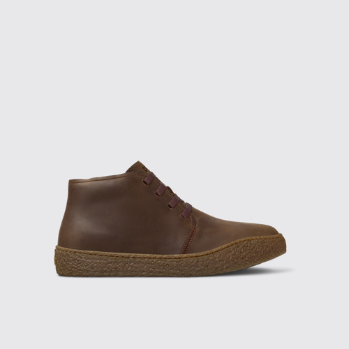 Image of Side view of Peu Terreno Brown Nubuck Desert Boot for Men