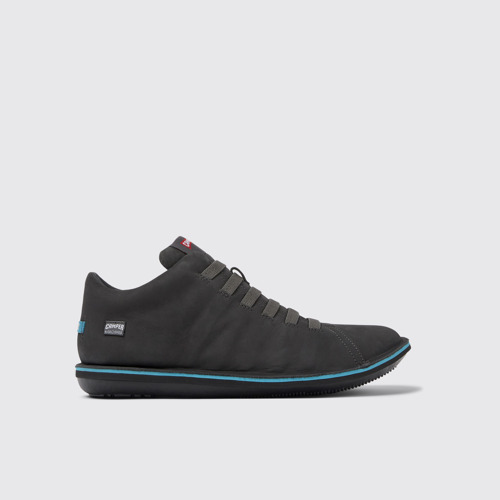 Image of Side view of Beetle HYDROSHIELD® Gray nubuck sneakers