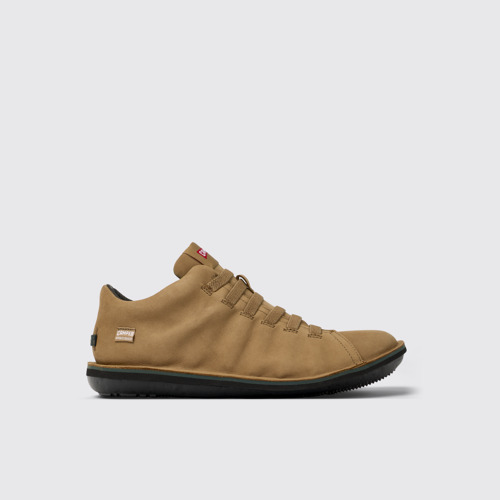 Image of Side view of Beetle HYDROSHIELD® Brown nubuck sneakers