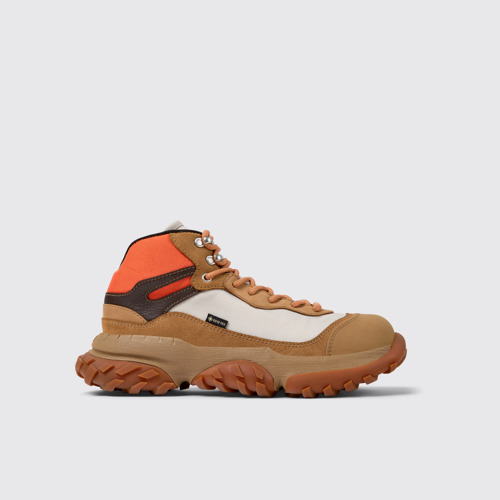 Image of Side view of Karst Trek Brown and gray ankle boots for men