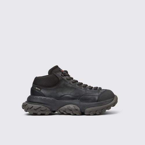 Image of Side view of Karst Trek Black ankle boots for men