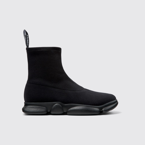 Image of Side view of Karst Black TENCEL™ Lyocell™ and Recycled PET Mid Boots for Men.