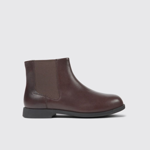 Image of Bowie Botines cafés de piel para mujer