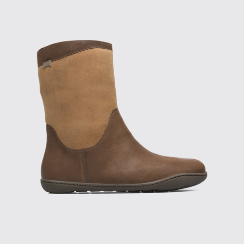 Side view of Peu Brown Ankle Boots for Women