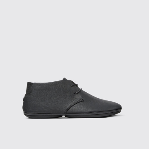 Image of Right Bottines en cuir noir pour femme.