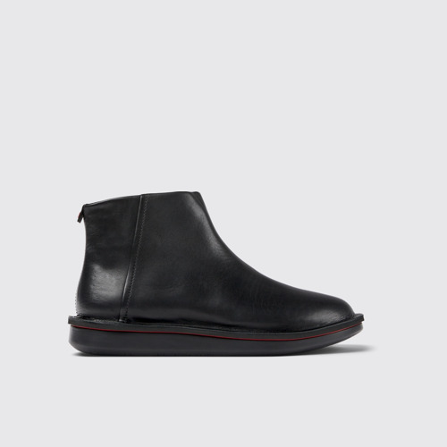 Image of Side view of Formiga Black Ankle Boots for Women