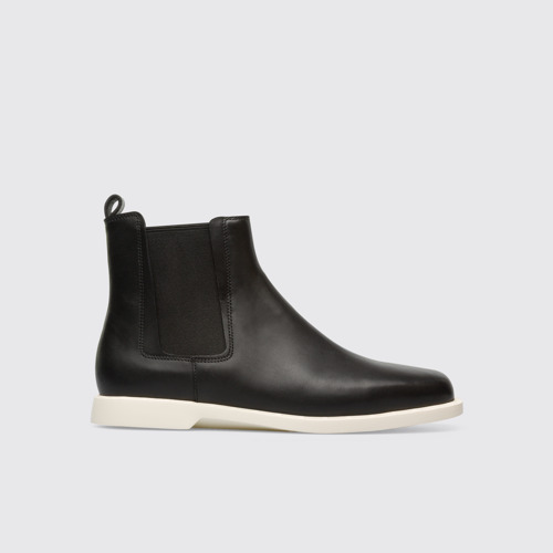 Side view of Juddie Women’s black ankle boot