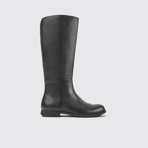 Image of Mil Botas negras de piel y tejido para mujer