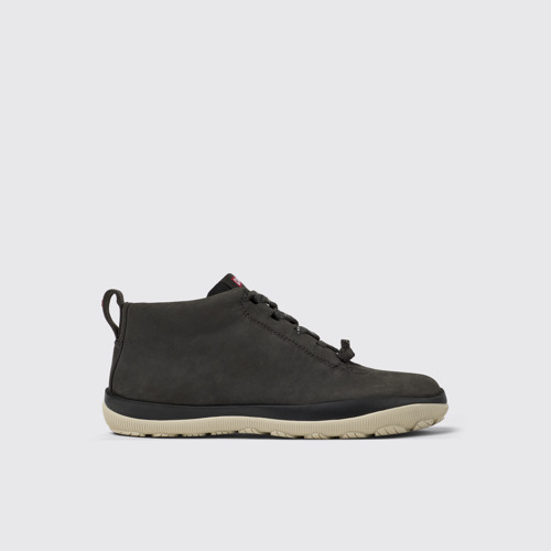 Image of Side view of Peu Pista Gray Nubuck and Textile Ankle Boots for Women