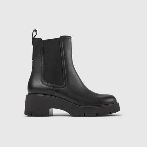 Image of Milah Botines negros de piel para mujer