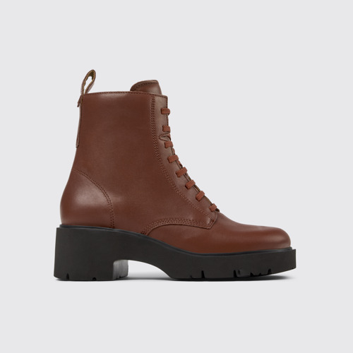 Image of Milah Botas rojas con cordones para mujer