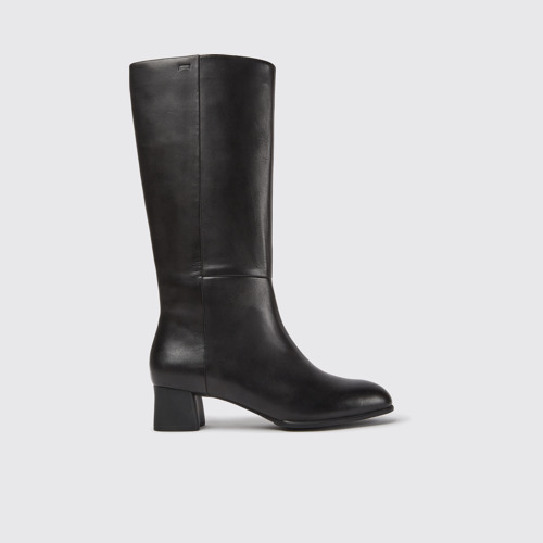Katie Bottes hautes en cuir noir pour femme.