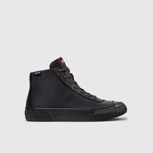 Side view of Camaleon Gray Rubber Sneaker Booties for Women.
