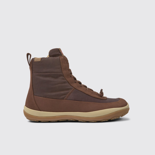 Image of Peu Pista Botas cafés de nailon reciclado y piel para mujer