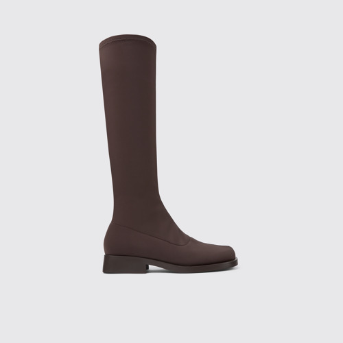 Side view of Dana Burgundy boots for women