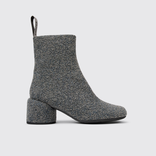 Image of Side view of Niki Multicolored Textile Boots for Women