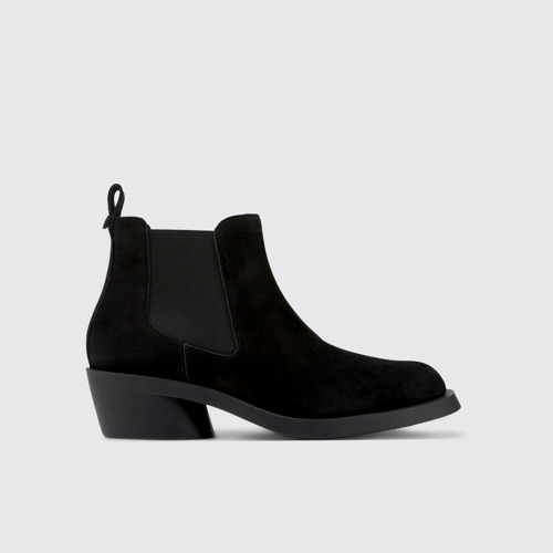 Image of Bonnie Botines negros de nobuk para mujer