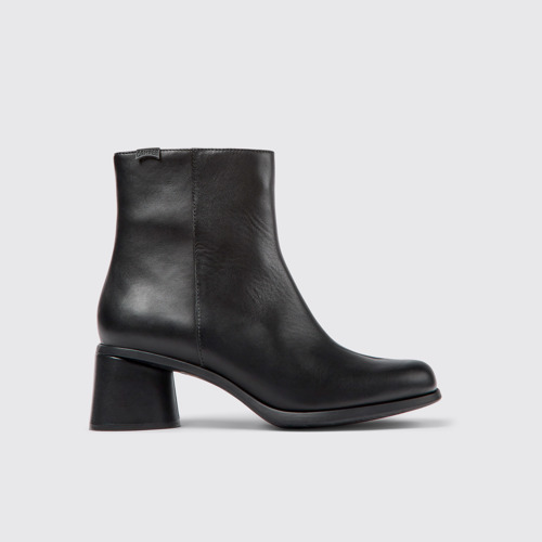 Image of Kiara Botas negras de cuero y PET reciclado para mujer