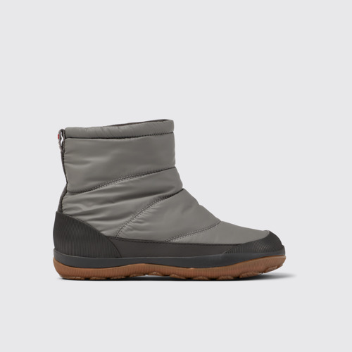 Image of Side view of Peu Pista Gray Textile and Leather Boots for Women