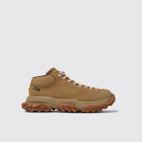Side view of Karst Trek Brown ankle boots for women