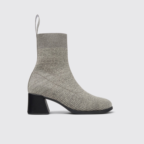 Side view of Kora - TENCEL Gray TENCEL™ Lyocell Mid Boots for Women.