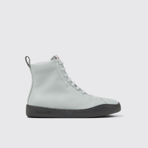 Peu Touring Botas de media caña de piel gris para mujer.