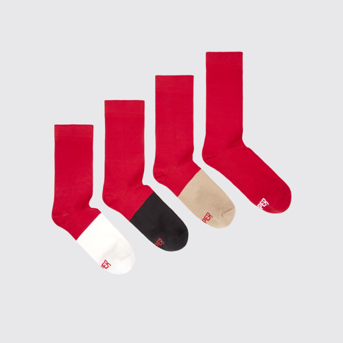 Image of Side view of Odd Socks Pack Long unisex socks