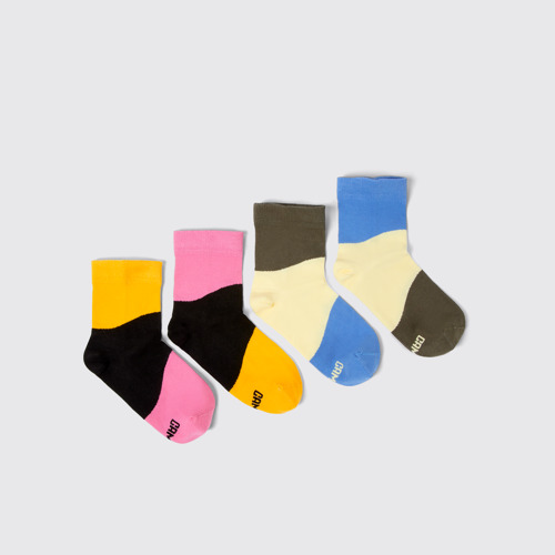 Image of Side view of Odd Socks Pack Two pair pack of multicolored socks