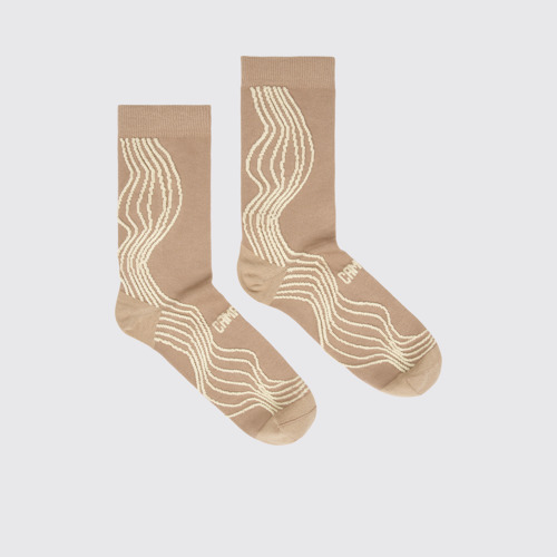 Image of Socks Calcetines de algodón orgánico beige-amarillo.