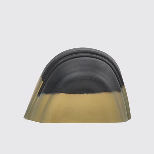 Image of Side view of Junction Toe Caps Black, green rubber toe caps