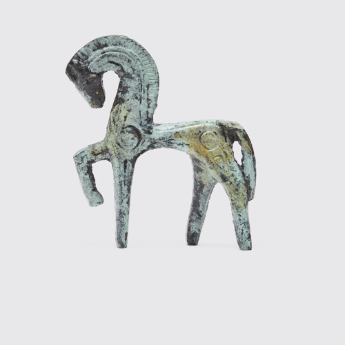 Image of Cheval grec Figurine équine en métal