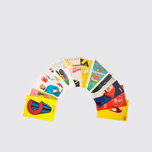Image of Side view of 12 Postcard Set Gift accessories for Unisex