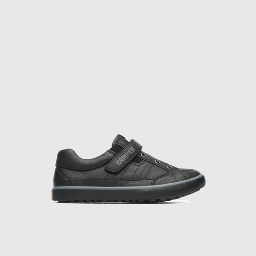 Side view of Pursuit Black Sneakers for Kids