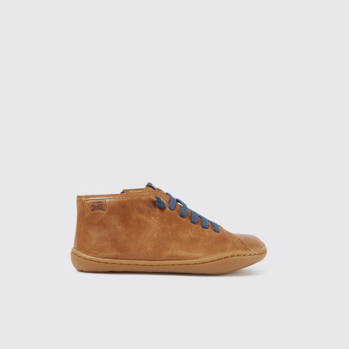 Image of Side view of Peu Light brown ankle boots