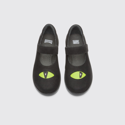 Overhead view of Twins Black SMART CASUAL SHOES for Kids