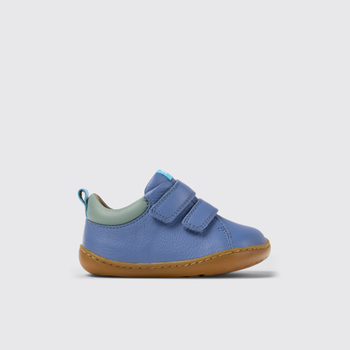 Image of Side view of Peu Multicolor Leather Sneakers for Kids.