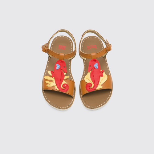 Overhead view of Twins Multicoloured sandal for girls