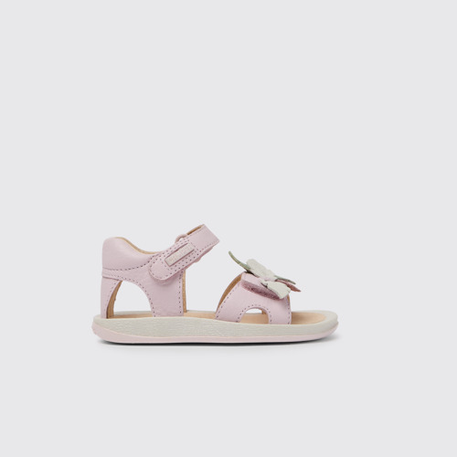Twins Sandales en cuir rose pour fille