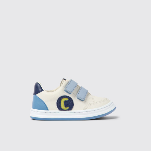 Image of Side view of Runner Multicolored leather sneakers for kids