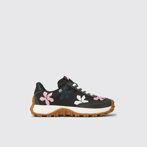 Side view of Drift Trail Multicolor Textile and Nubuck Sneakers for Kids.
