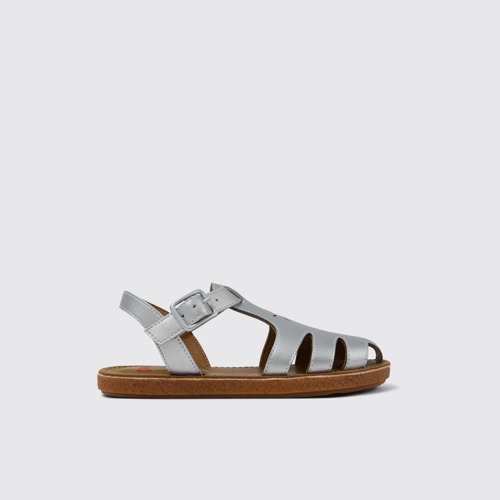 Image of Miko Graue Ledersandalen