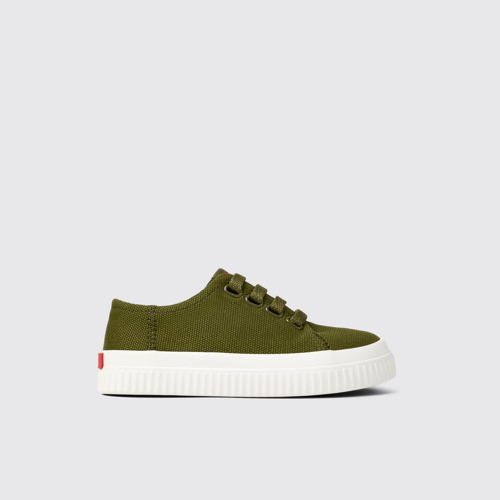 Image of Side view of Peu Roda Green Textile Sneaker