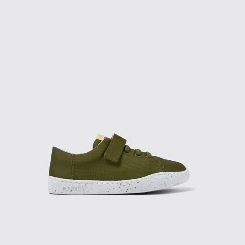 Image of Side view of Peu Touring Green Textile Slip-on
