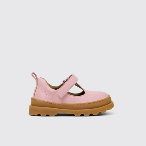 Brutus Zapatos de piel rosa para niños.