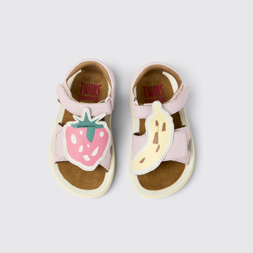 Twins Mehrfarbige Ledersandalen für Kinder.