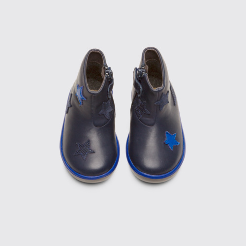 Overhead view of Twins Blue Boots for Kids